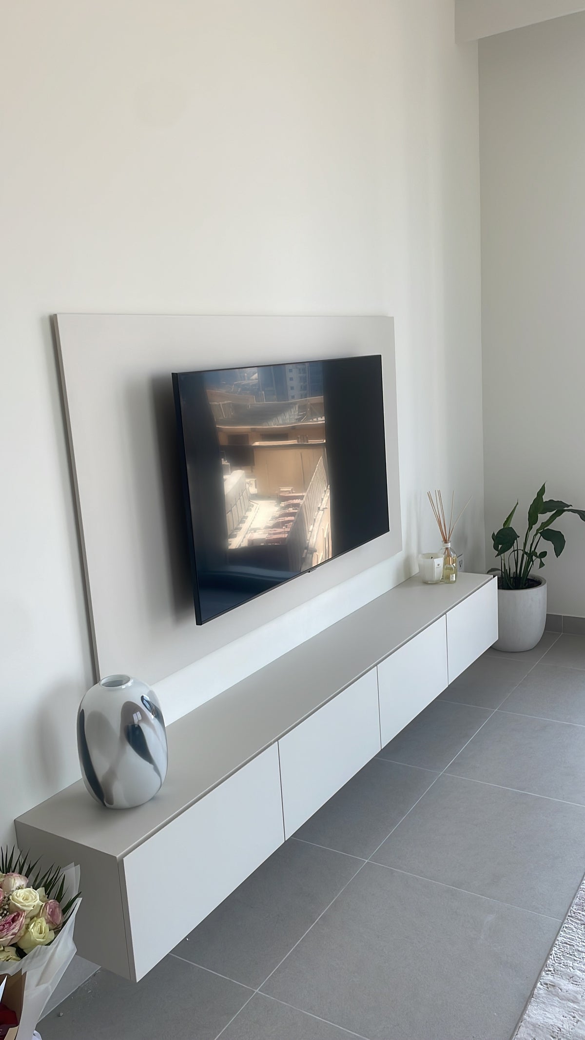 Hand Crafted Bespoke TV Media Wall