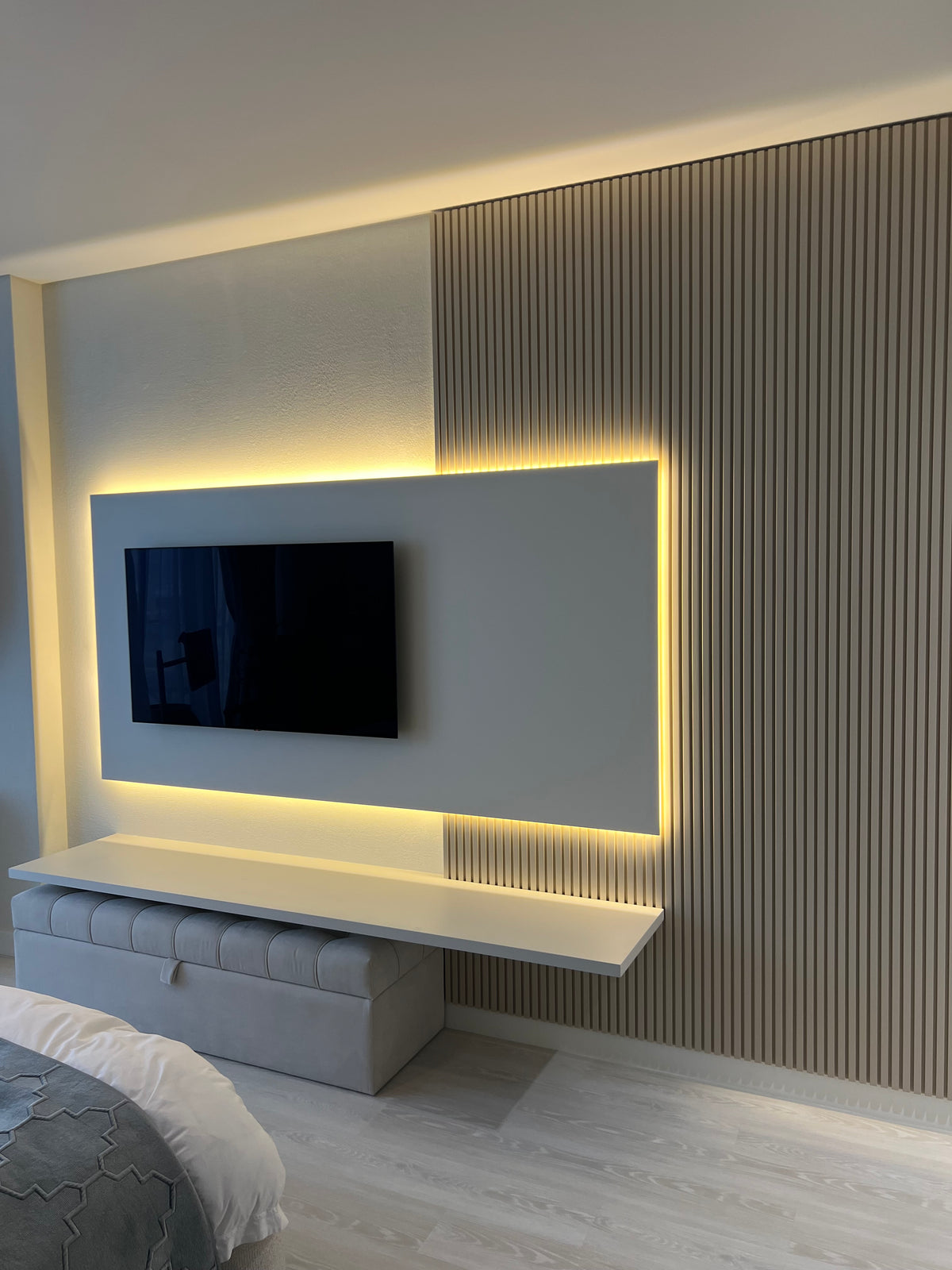 Hand Crafted Bespoke TV Media Wall