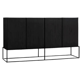 HAND MADE FREYA BLACK SCANDINAVIAN INSPIRED WOODEN LONDA SIDEBOARD