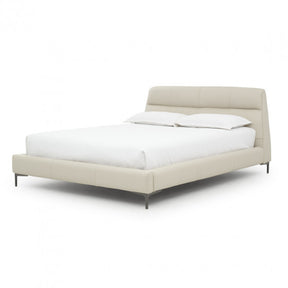 BOSTON CREAM LEATHER BED