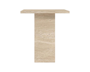 TREO HAND CRAFTED ORGANIC TRAVERTINE SIDE TABLE