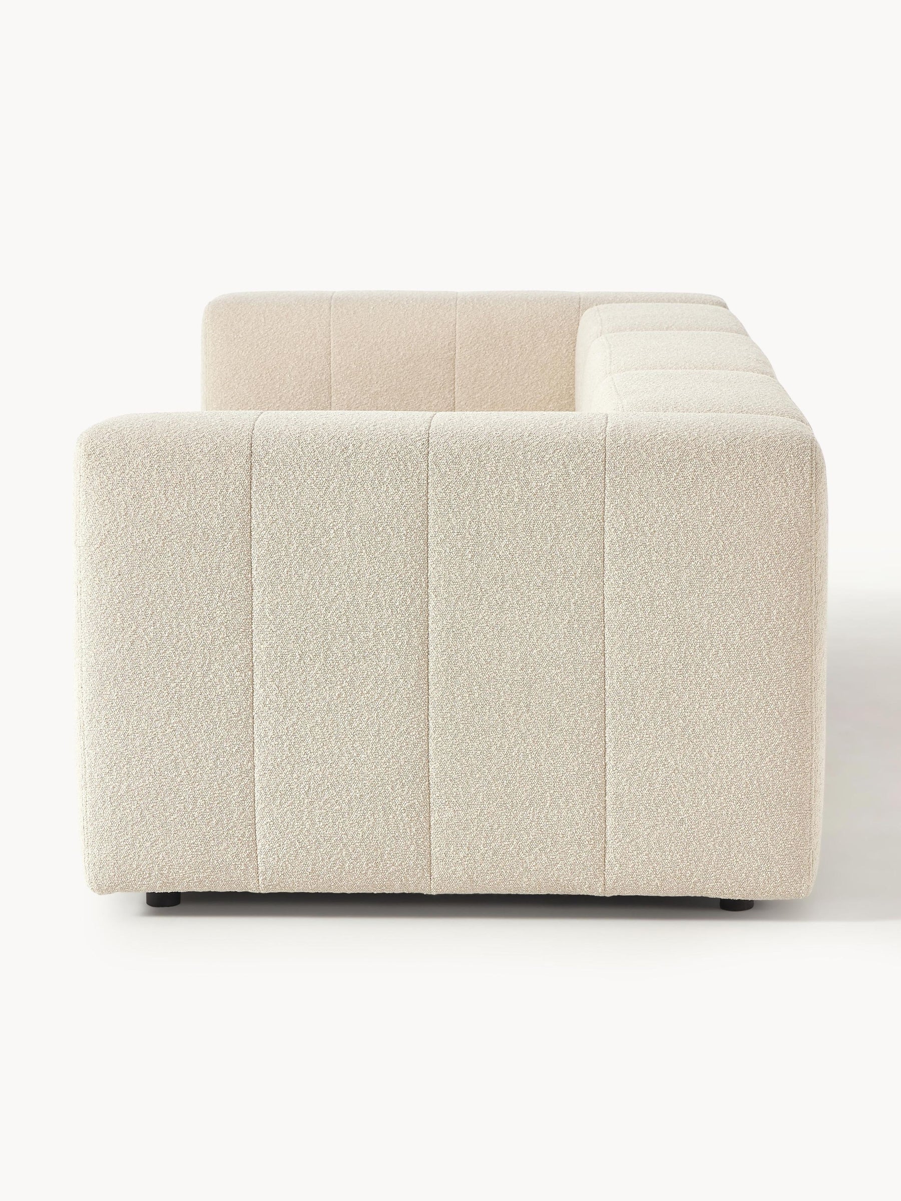 HAND CRAFTED MILLIE 4 SEATER BEIGE FABRIC SOFA