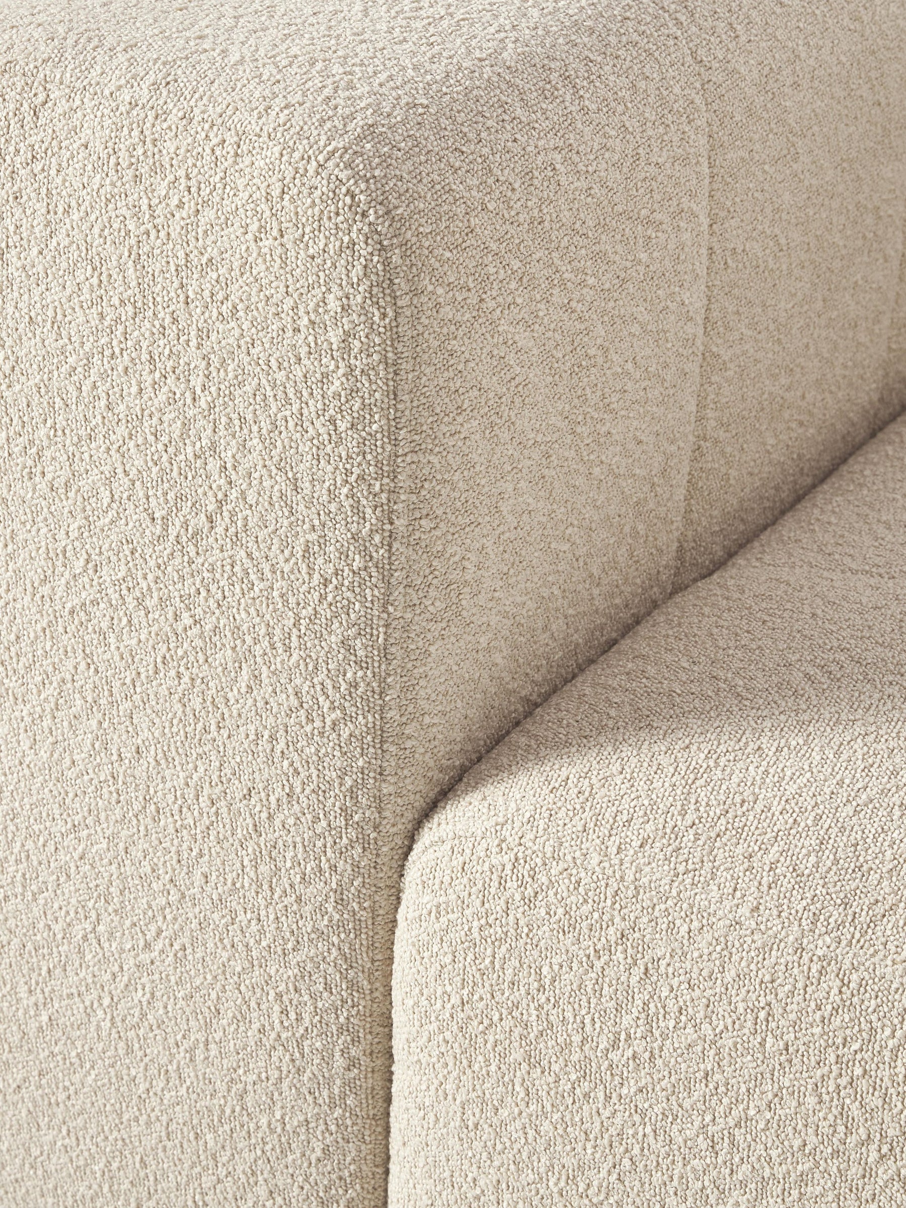 HAND CRAFTED MILLIE 4 SEATER BEIGE FABRIC SOFA