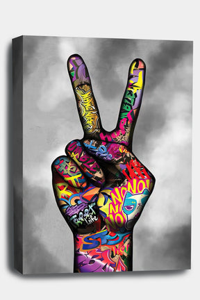 PEACE - GRAFFITI STYLE CANVAS WALL ART