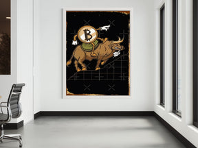 CRYPTO BULL CANVAS WALL ART