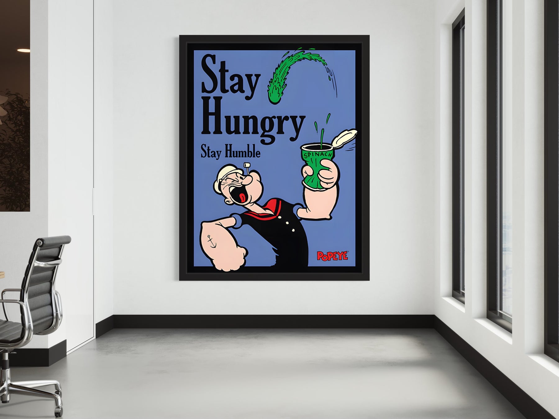 POP AYE STAY HUNGRY CANVAS WALL ART