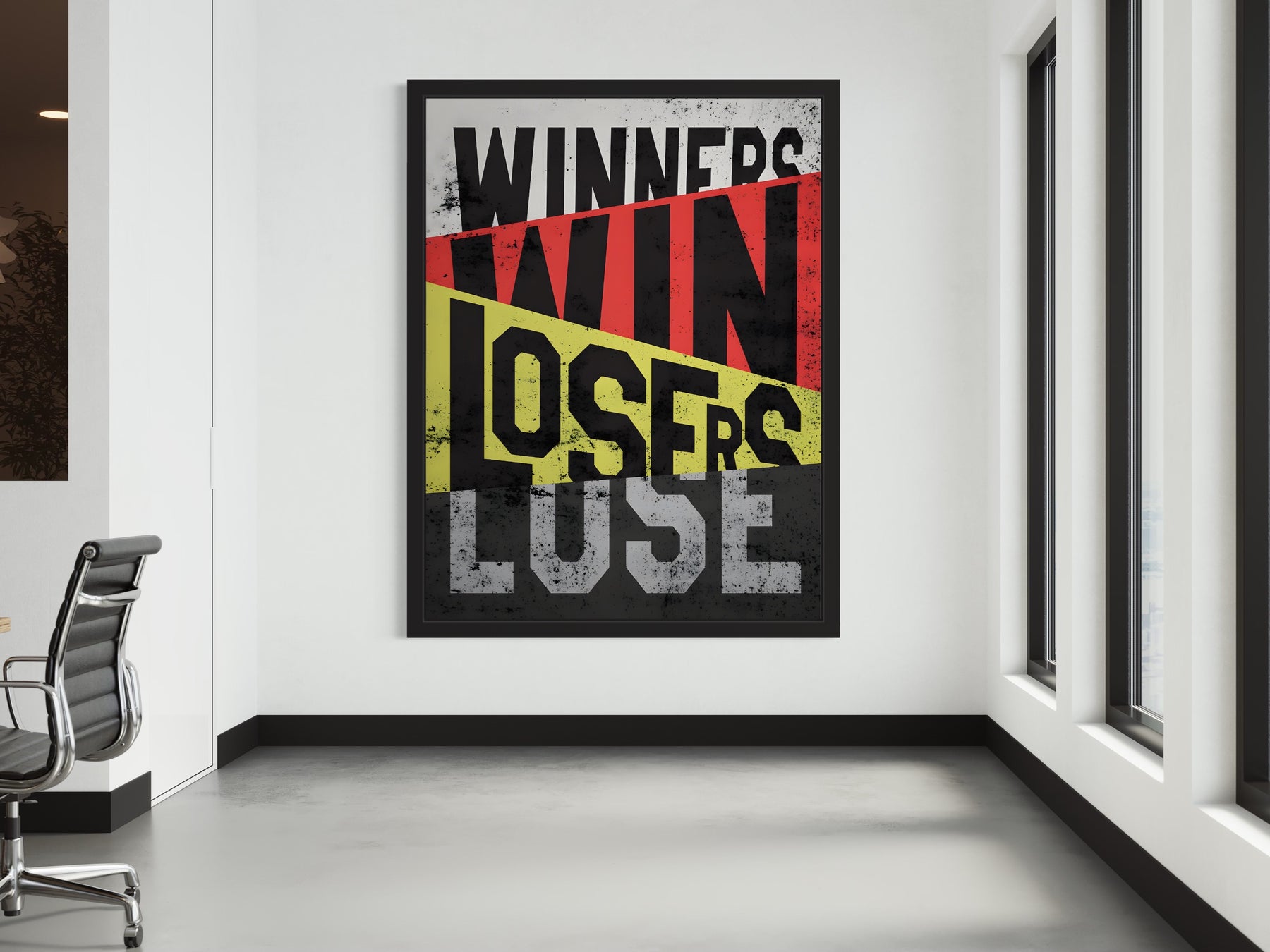 WINNERS WIN LOSERS LOSE CANVAS WALL ART