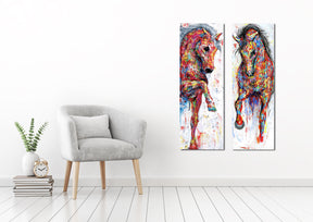 RAINBOW HORSE 2 OF 2 - CANVAS WALL ART