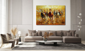 ABSTRACT HORSES 1 OF 2 - CANVAS WALL ART