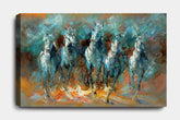 ABSTRACT HORSES 2 OF 2 - CANVAS WALL ART