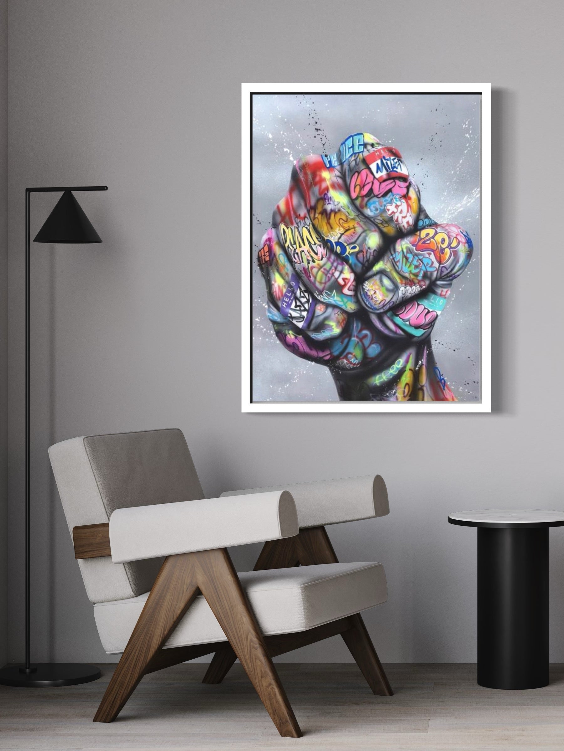 POWER - GRAFFITI STYLE CANVAS WALL ART