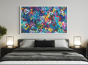 LOVE HEARTS - GRAFFITI CANVAS WALL ART